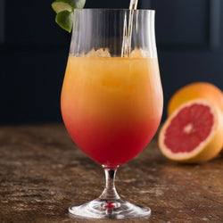 Pair of Galway Crystal Erne beer and cocktail glasses, elegant design, available at Keans Claremorris.