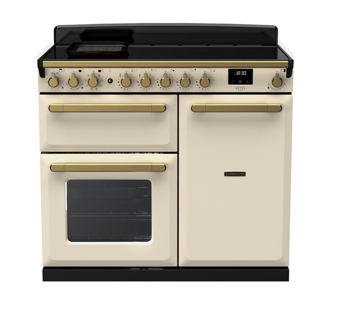 Rangemaster Induction Estel Deluxe 100cm Antique Brass Trim - Image 3