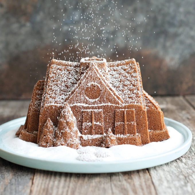 Silver Gingerbread House Bundt Pan - Image 3