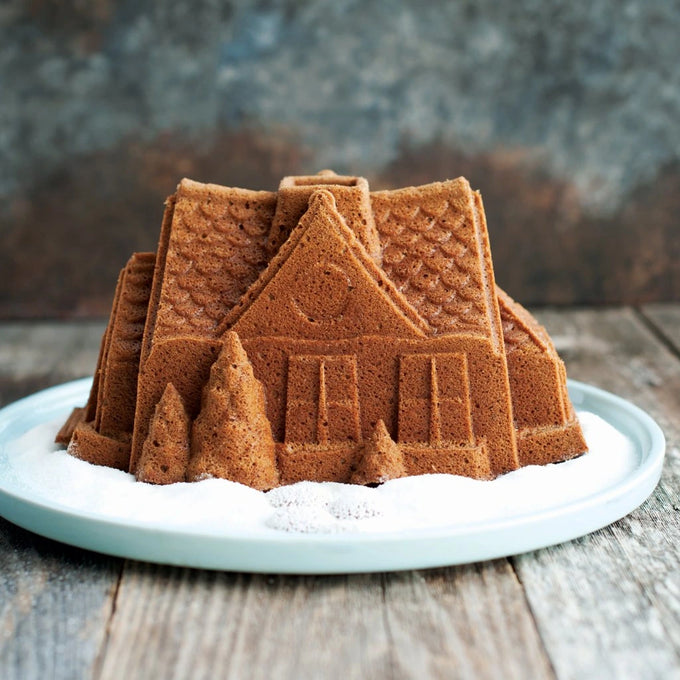Silver Gingerbread House Bundt Pan - Image 4