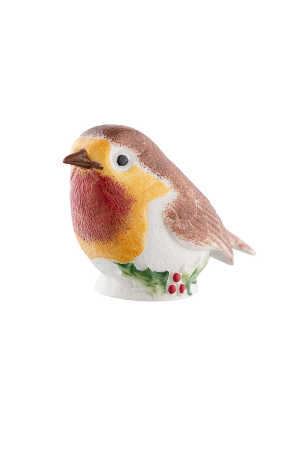 Belleek Classic Robin with Holly Hanging Ornament