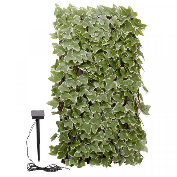 Solar Inlit Ivy 180x60cm Trellis with LED lights, decorative garden panel – Keans Claremorris