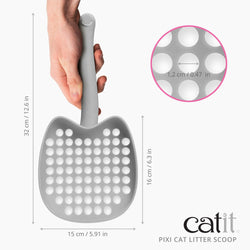 Catit Pixi Grey Litter Scoop for Cats – Durable, Easy-to-Clean | Available at Keans Claremorris