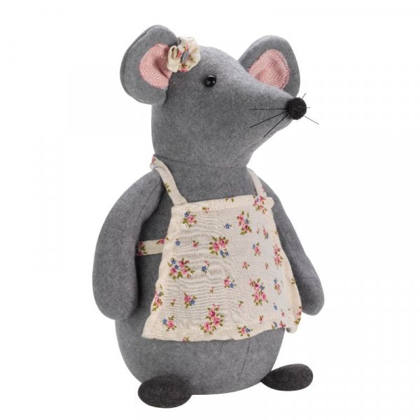 Mrs Mouse Doorstop - decorative mouse-shaped doorstop, sturdy and functional, available at Keans Claremorris.