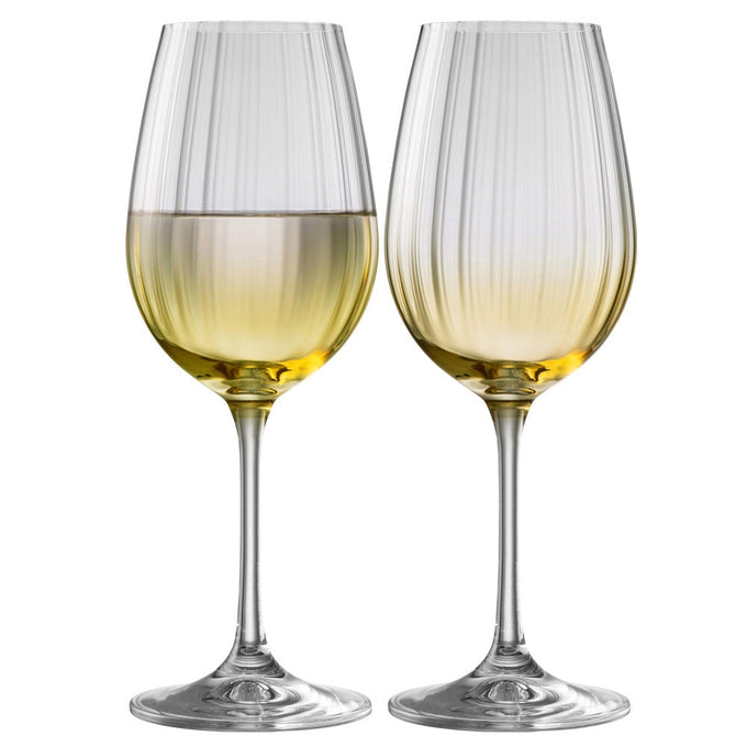 Galway Crystal Erne Amber Wine Glass Set of 2 – Elegant Handcrafted Glassware | Keans Claremorris