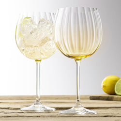 Galway Crystal Erne Gin & Tonic Pair Amber glasses set – elegant amber tint, perfect for cocktails | Keans Claremorris