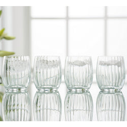 Galway Crystal Erne Tumbler Set of 4 clear glass tumblers, elegant design, available at Keans Claremorris.