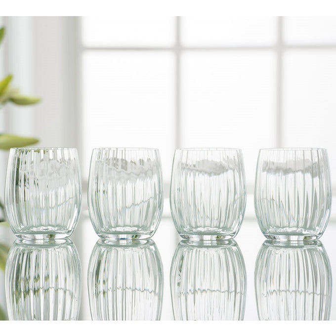 Galway Crystal Erne Tumbler Set of 4 clear glass tumblers, elegant design, available at Keans Claremorris.
