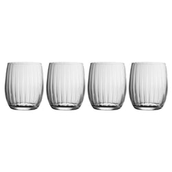 Galway Crystal Erne Tumbler Set of 4 with ripple design, 9.9cm high, perfect for whiskey and gifts – Keans Claremorris