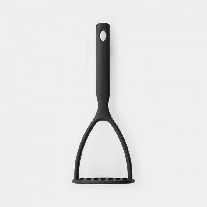 Brabantia Black Nylon Potato Masher, ergonomic, heat-resistant, non-stick, dishwasher safe, recyclable – Keans Claremorris