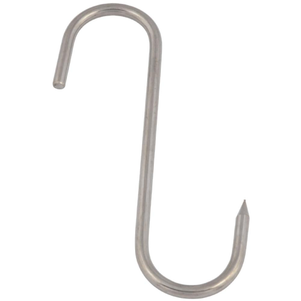Posamo 140mm steel meat hook with tin-plated finish and pointed end for secure handling – Keans Claremorris.