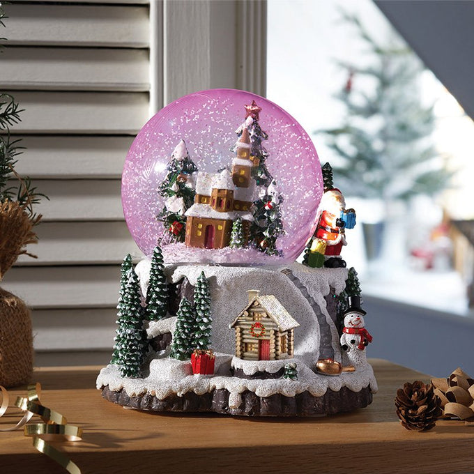 12cm Musical Village SnowSpheres-Illuminated Christmas Snow Globe - Image 4