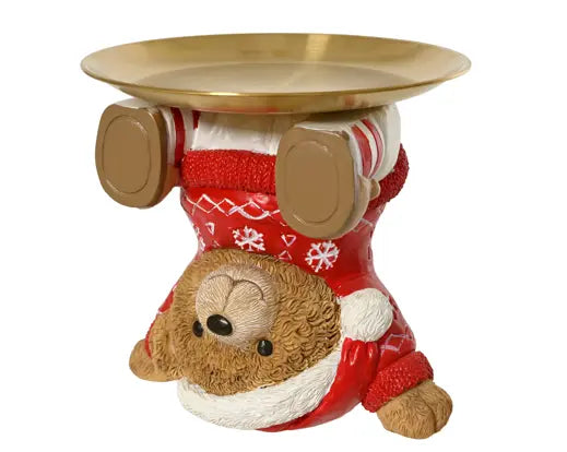 Christmas Bear Serving Tray h. 18.5cm - Image 1