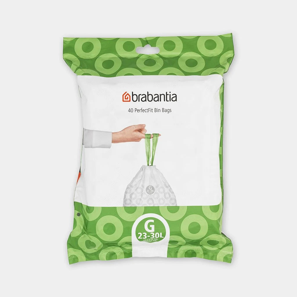 Brabantia PerfectFit Bags G, 23-30Ltr Dispenser Pack of 40 bags