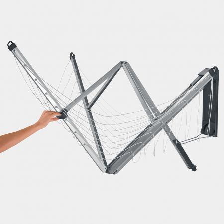 Brabantia Wall Mounted Dryer 24m capacity, space-saving design, durable build – available at Keans Claremorris.