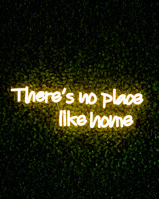 Neon Wall Sign "There’s no place like home" 38cm LED low voltage light by Keans Claremorris