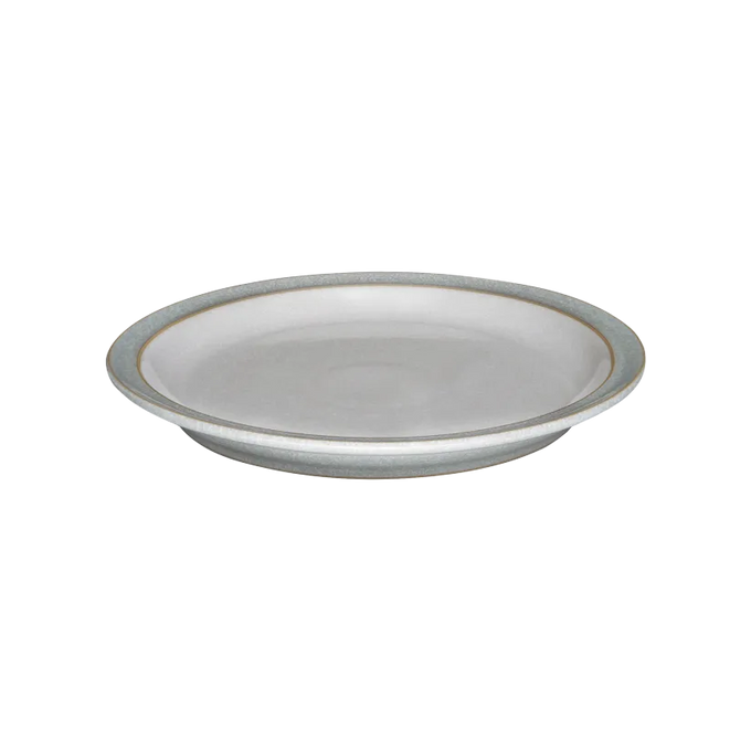 Denby Elements Light Grey Dinner Plate with textured finish, durable stoneware - available at Keans Claremorris.
