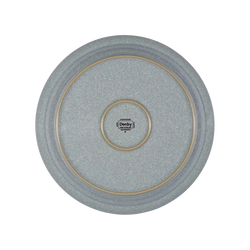 Denby Elements Light Grey Dinner Plate with textured finish, durable stoneware - available at Keans Claremorris
