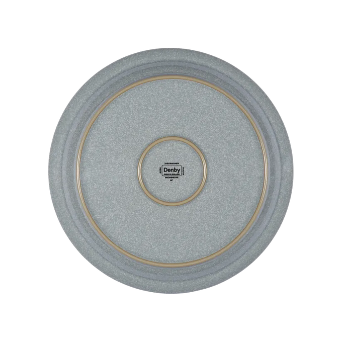 Denby Elements Light Grey Dinner Plate with textured finish, durable stoneware - available at Keans Claremorris