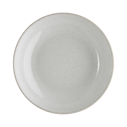 Denby Elements Light Grey Pasta Bowl with textured finish, perfect for serving pasta – available at Keans Claremorris.