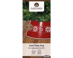 Tree Ring –Christmas Red with White Snowflakes d. 70cm