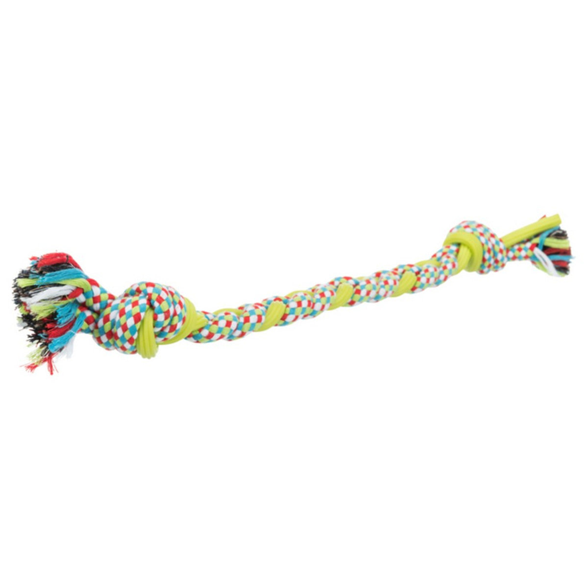Playing Rope 50cm thermoplastic and cotton, multicolor, durable toy for pets – available at Keans Claremorris.