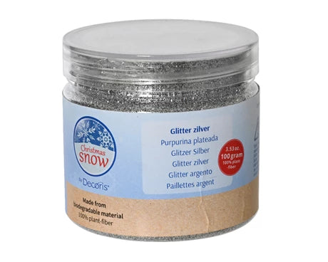 Bottle Glitter Shiny Silver 100g - Image 1
