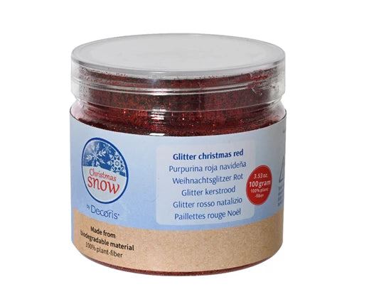 Bottle Glitter Shiny Christmas Red 100g