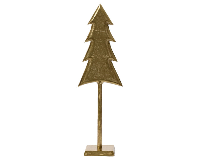 Gold Dec Tree aluminum decoration, 55cm tall, 24cm wide, 11cm deep – Keans Claremorris