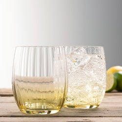 Galway Crystal Erne Amber Tumbler Set of 2, elegant glassware, available at Keans Claremorris