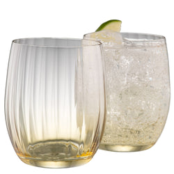 Galway Crystal Erne Amber Tumbler Set of 2, 9.9cm tall, vibrant color, gift box included – Keans Claremorris