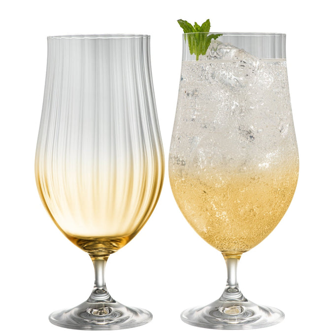 Galway Crystal Erne Amber Craft Beer and Cocktail Glass Set of 2, 19cm tall, gift boxed – Keans Claremorris