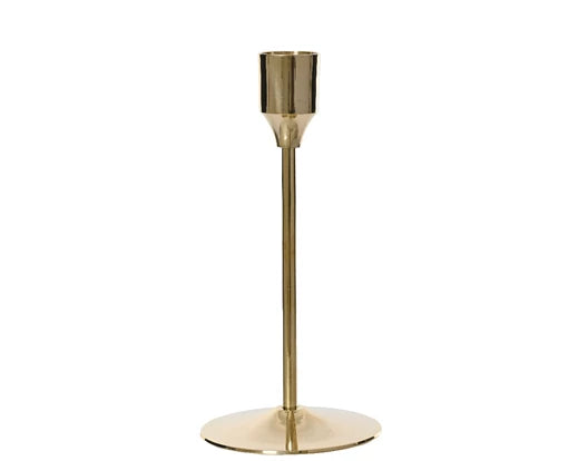 Brass Candleholder – Gold Finish – H20.5cm - Image 1
