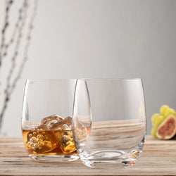 Galway Crystal Elegance Tumbler Pair - Clear, elegant design, perfect for whiskey or cocktails - Keans Claremorris