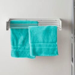 Wall Mounted Airer White for drying clothes, space-saving design - available at Keans Claremorris