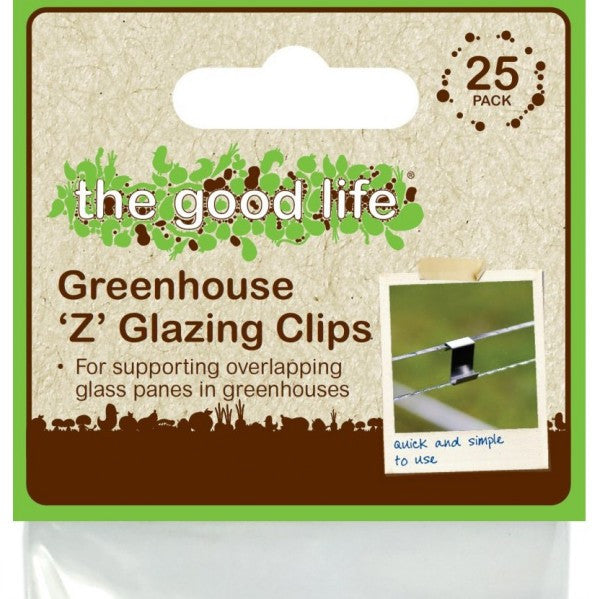Z Glass House Glazing Clips pack of 25 for secure glass fixing, available at Keans Claremorris.