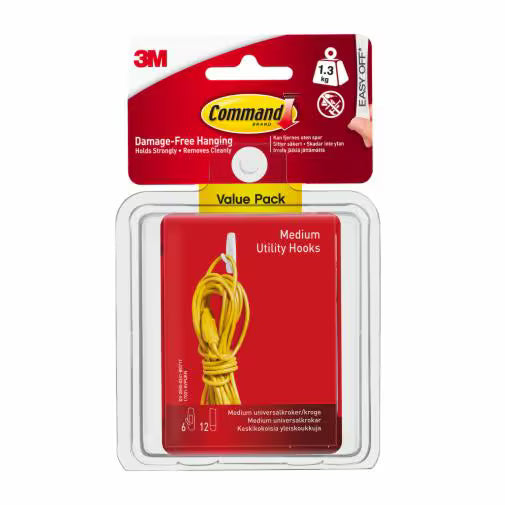 3M Command Medium Utility Hooks Value Pack - Image 1