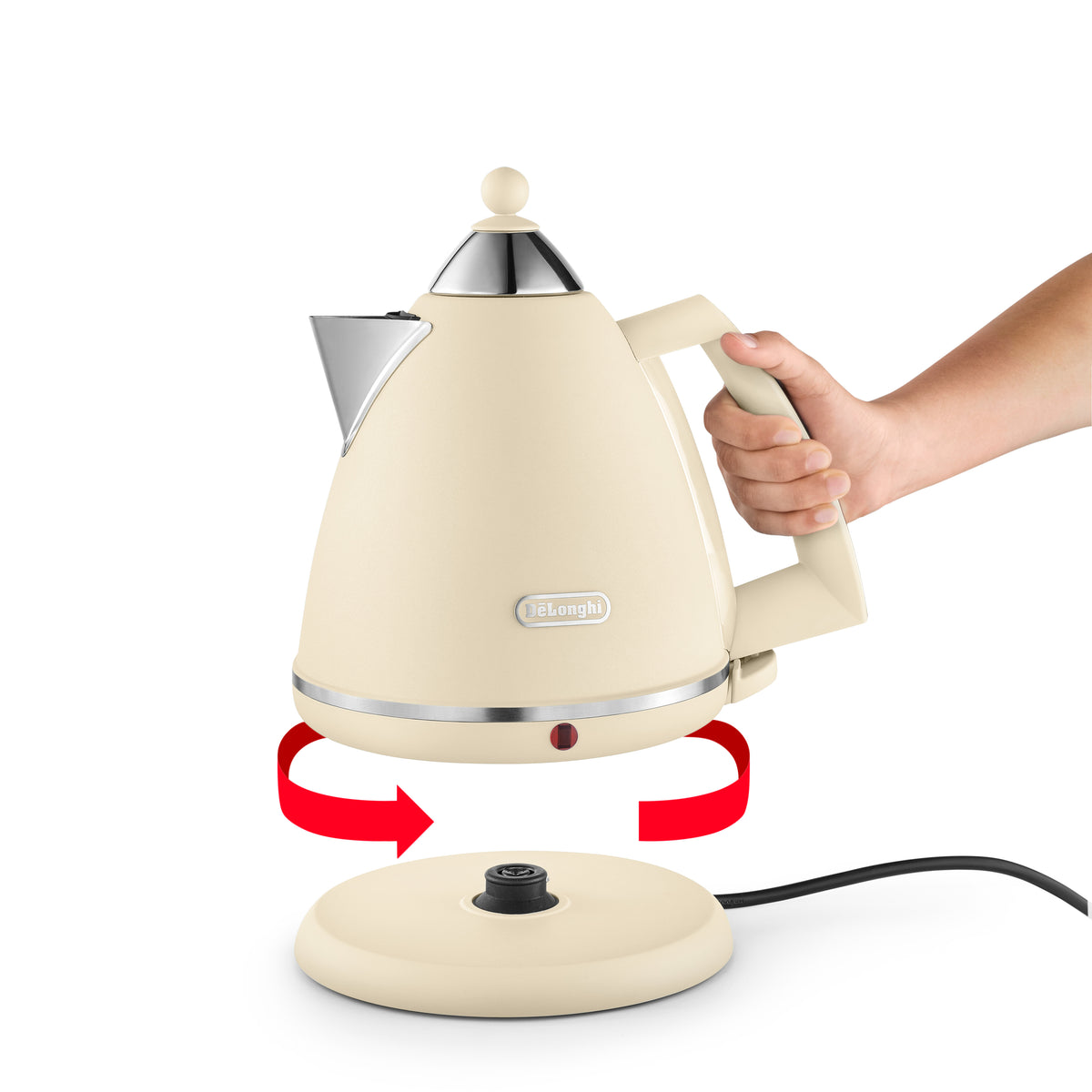 DeLonghi Argento Kettle - Flora Cream - Image 3