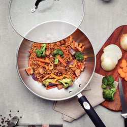 Tramontina Solar Collection Wok with Glass Lid - 28cm 3.3L