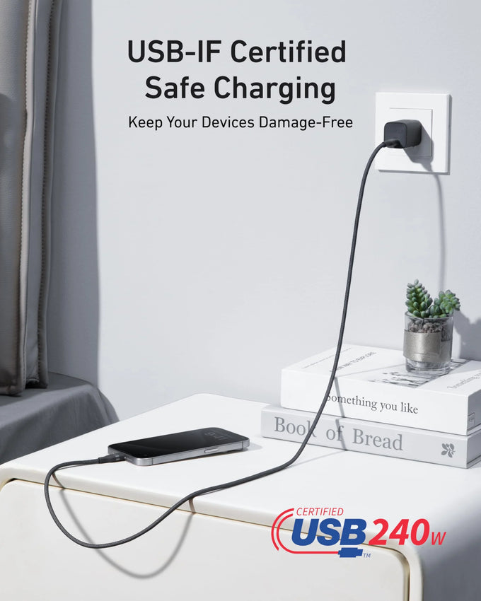 Anker USB-C to USB-C Cable 240W 6ft Black | A82E2H12 - Image 5