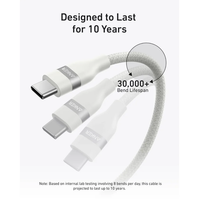 Anker USB-C to USB-C Charging Cable – 240W | White - Image 6