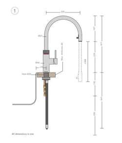 Quooker 3XRCO PRO3 Flex 3-in-1 Boiling Water Tap in Rose Copper – Keans Claremorris