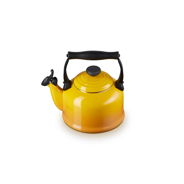 Le Creuset 2.1L Nectar stovetop kettle with whistle, enamelled carbon steel, ergonomic handle – available at Keans