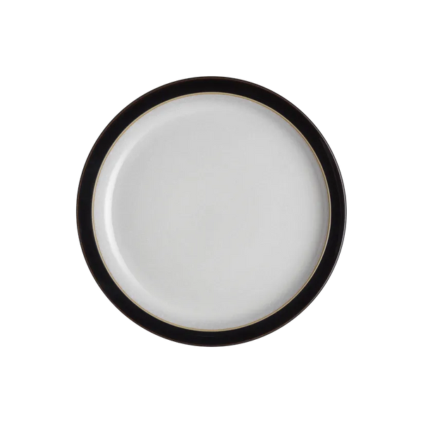 Denby Elements Medium Plate Black - durable stoneware dinner plate, sleek black finish, available at Keans Claremorris.