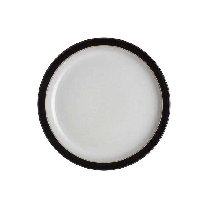 Denby Elements Medium Plate Black - durable stoneware dinner plate, sleek black finish, available at Keans Claremorris.