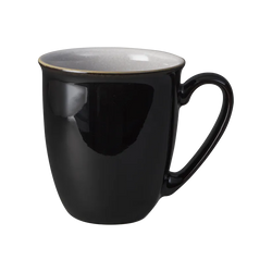 Denby Elements Black Coffee Beaker 300ml, durable stoneware mug, microwave & dishwasher safe – available at Keans Claremorris