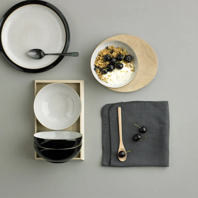 Denby Elements Black Cereal Bowl - Durable stoneware, sleek design | Available at Keans Claremorris