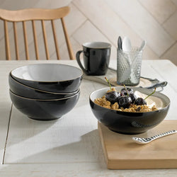 Denby Elements Black Cereal Bowl - Durable stoneware, modern design | Available at Keans Claremorris