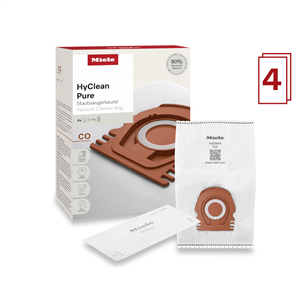 Miele HyClean Pure CO dust bags, 4 pcs pack for vacuum cleaners, high filtration - Keans Claremorris