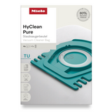 Miele HyClean Pure TU dust bags, 4 pcs, 99.99% filtration, eco-friendly, patented 3D flow, sold by Kean’s Claremorris –
